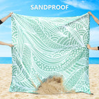 Hihoho Beach Blanket Waterproof Sandproof Beach Mat For 1-8 Adults Quick Drying Durable Outdoor Picnic Mat For Beach Festival Tr