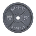 CAP Barbell Olympic 2-Inch Weight Plate, Gray, 100 LBS