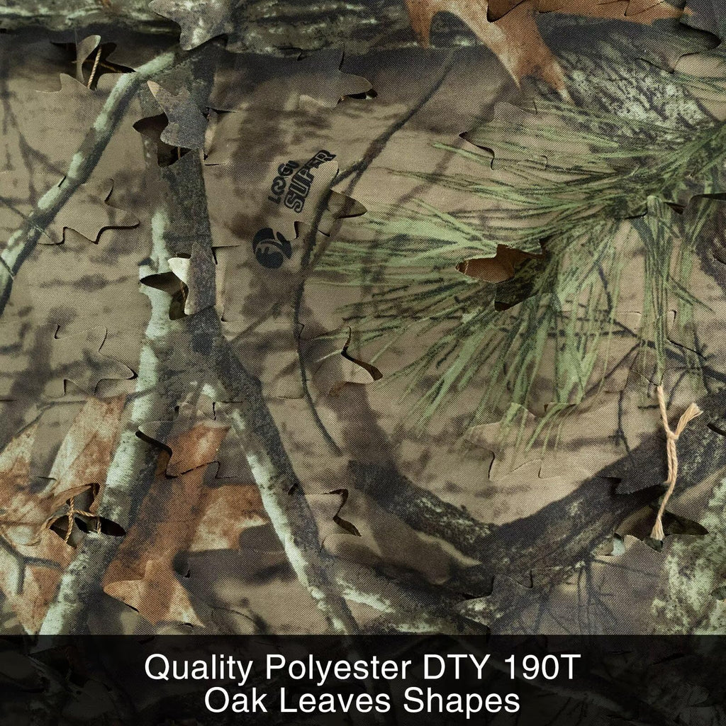 Loogu Camo Netting, Camouflage Netting For Sunshade, Camping, Shooting And Hunting And Many More (10X16.5Ft, 3Mx5M, Loogu Super