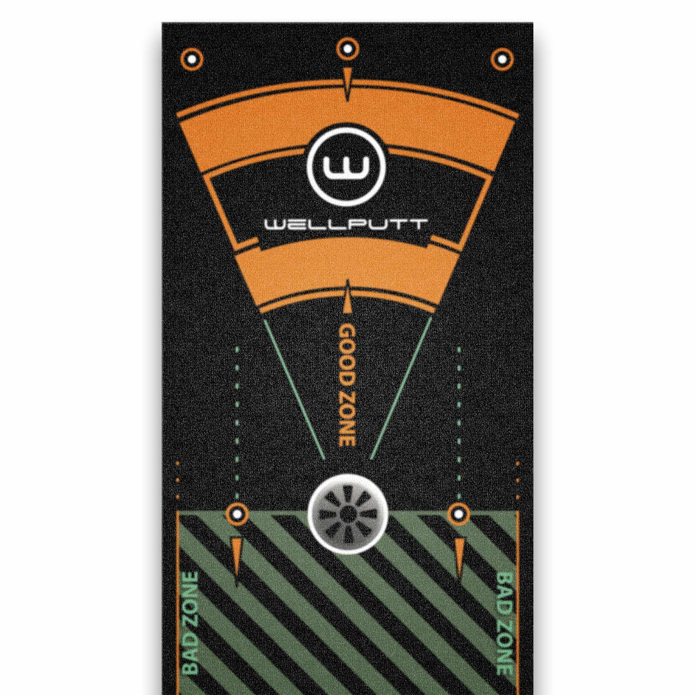 Wellputt - Golf Putting Training Mat - 13Ft Black
