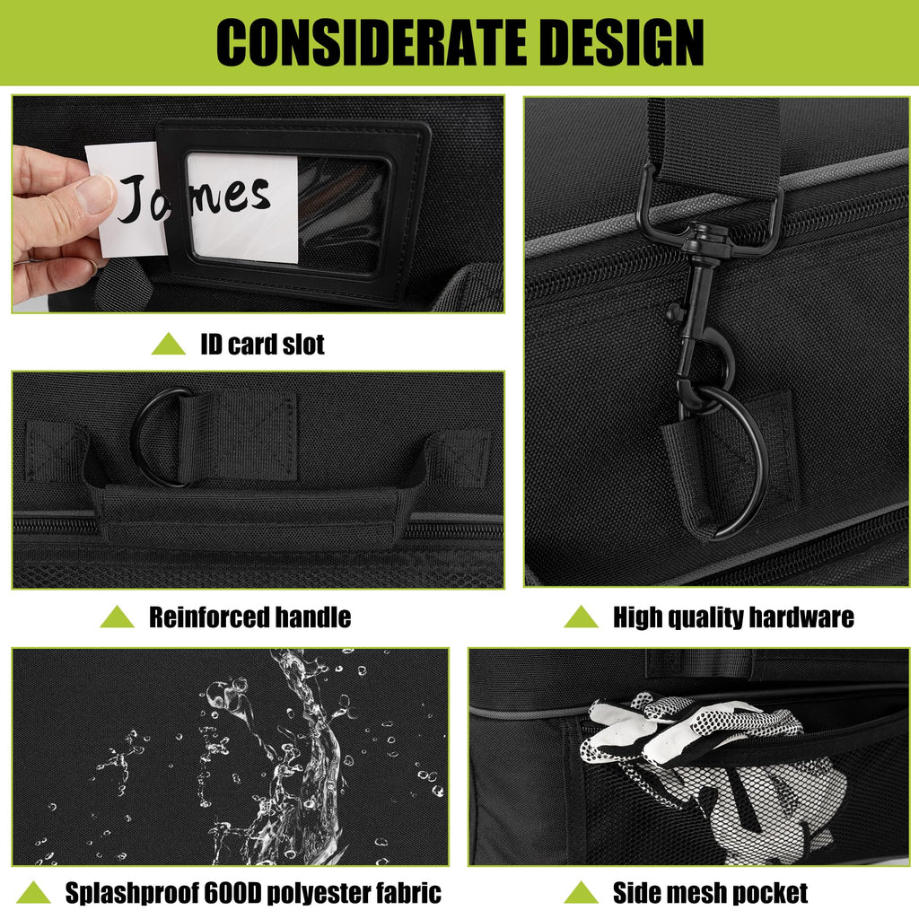 Weliday 2 Layer Golf Trunk Organizer, Golf Car Locker With Separate Ventilated Compartment For 2 Pair Shoes, Golf Trunk Storage