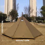 Longeek 4 Person Camping Tent 4 Seasons Backpacking Ultralight Easy Up Hot Tipi