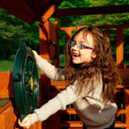 Gorilla Playsets 07-0006 Pirate'S Wheel Swing Set Accessory With 12 Inch Diameter, Green