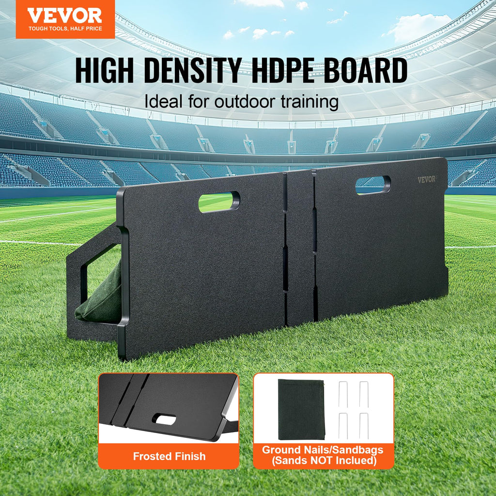 Vevor Soccer Rebounder Board, 45''X13'' Portable Soccer Wall With 2 Angles Rebound, Foldable Hdpe Kickback Rebound Board, Soccer