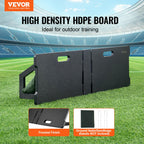 Vevor Soccer Rebounder Board, 45''X13'' Portable Soccer Wall With 2 Angles Rebound, Foldable Hdpe Kickback Rebound Board, Soccer