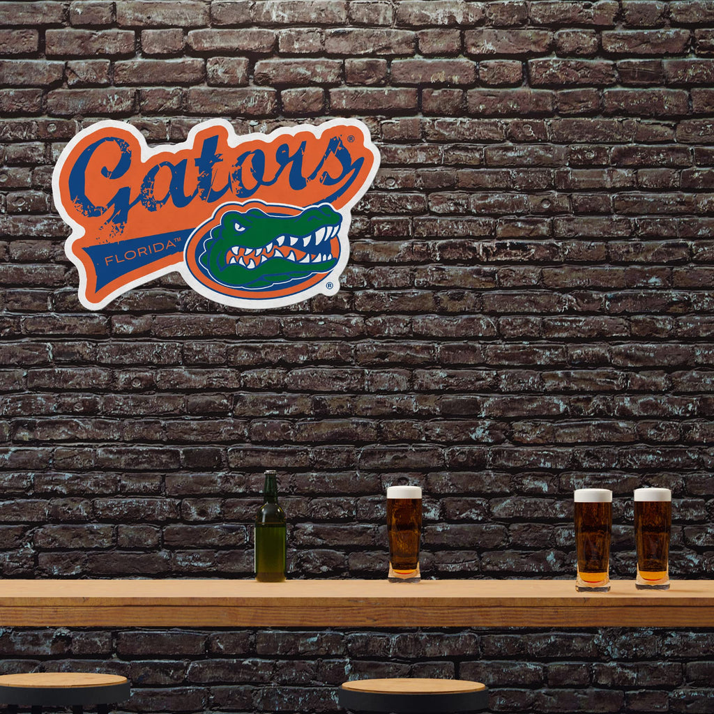 Rico Industries Ncaa Florida Gators Distressed Shape Cut Pennant - Home And Living Room D  Cor - Soft Felt Ez To Hang