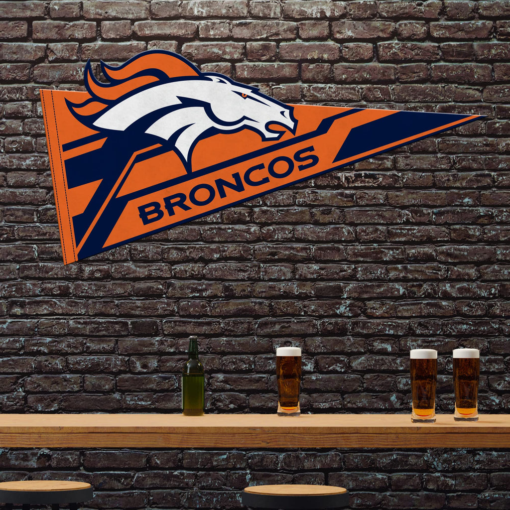 Rico Industries Nfl Football Denver Broncos Soft Felt Pennant - Ez To Hang - Home D  Cor (Game Room, Man Cave, Bed Room)