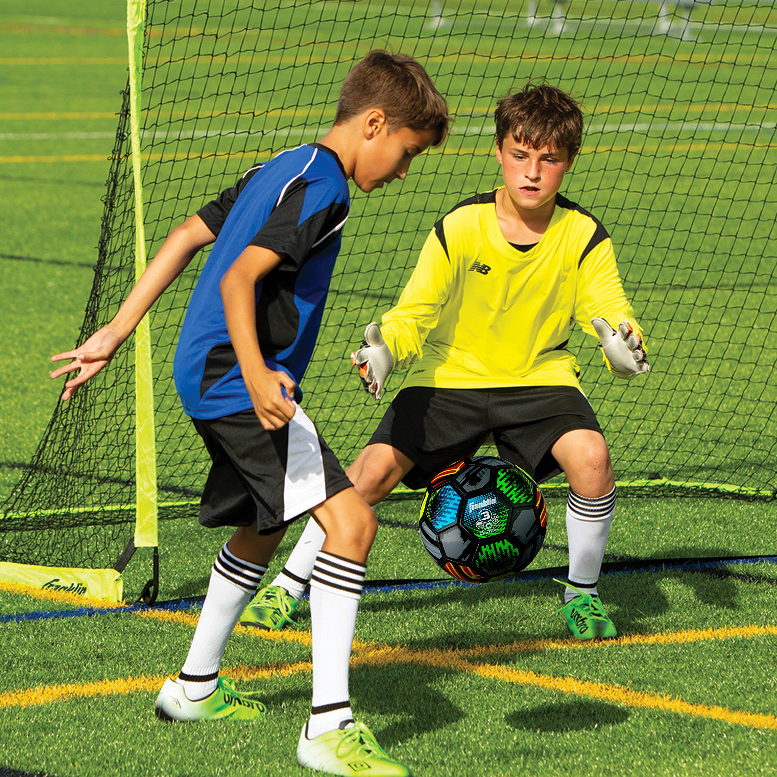 Franklin Sports Mystic Kids Soccer Ball - Size 4 Youth Soccer Ball - Soft Cover - Great For Kids And Toddlers - Air Pump Include
