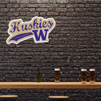 Rico Industries Ncaa Washington Huskies Distressed Shape Cut Pennant - Home And Living Room D  Cor - Soft Felt Ez To Hang