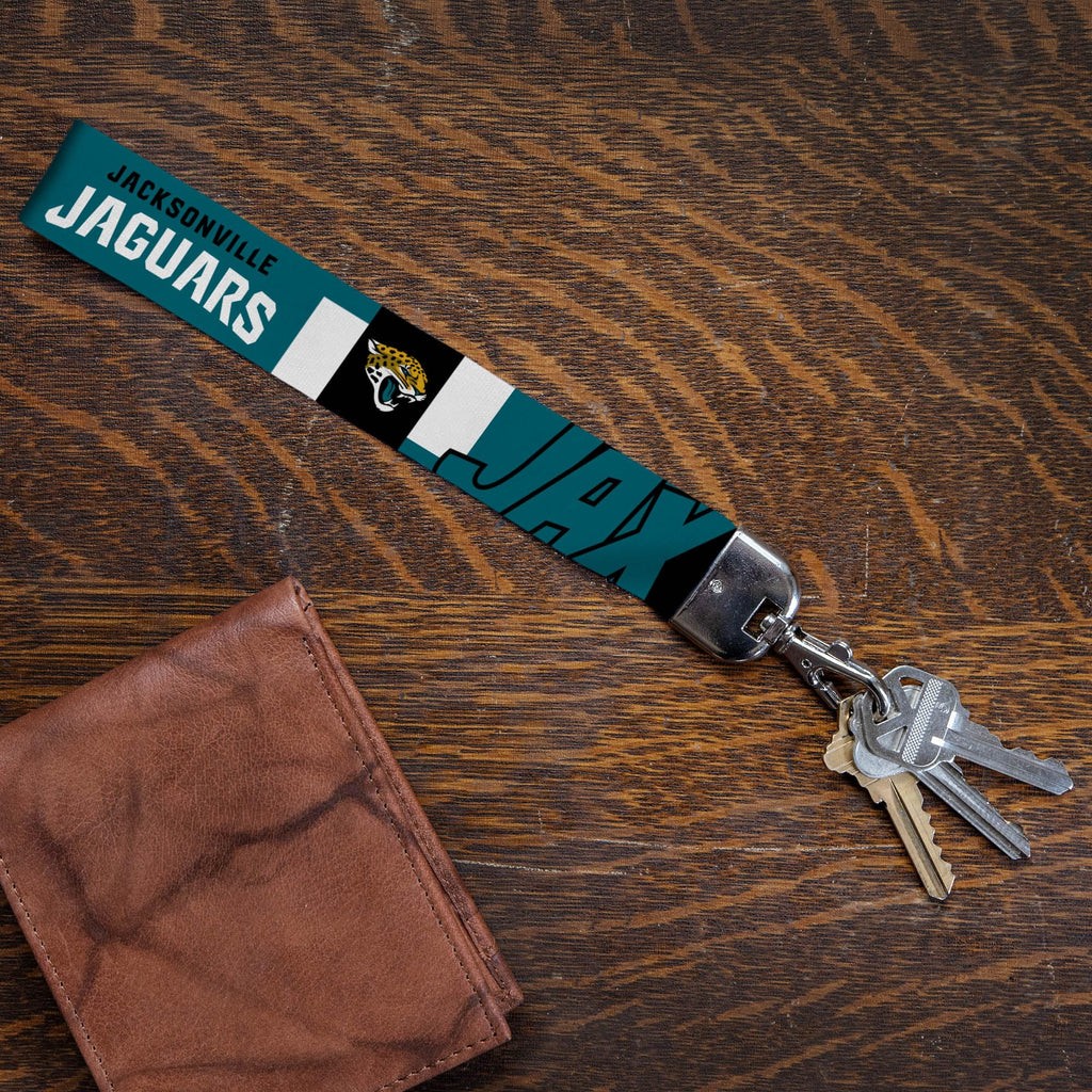 Rico Industries Nfl Football Jacksonville Jaguars Standard Wrist Lanyard Key Chain, Cute Wristlet Strap Keychain Holder For Wome