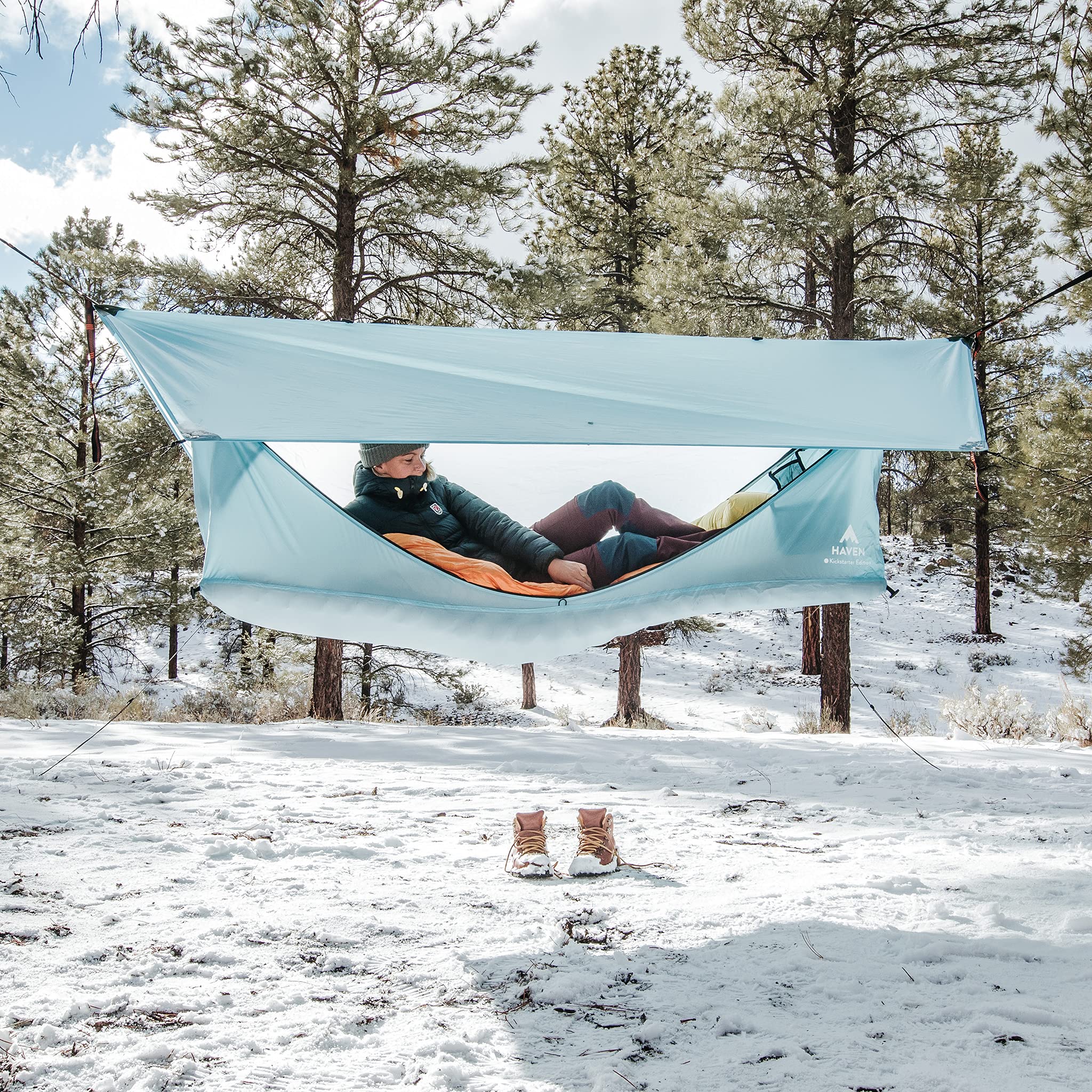 Haven Tent Lay Flat Hammock Tent - Waterproof Tent & Camping Hammock With Mosquito Net - Lightweight Tent - Back/Side/Stomach Sl