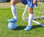 Vizari Frost Youth Firm Ground Soccer Cleats for Natural Grass and Outdoor Play - Blue/Purple