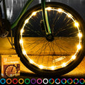 Brightz Wheelbrightz Led Bike Wheel Light, Gold - Pack Of 1 Tire Light - Bike Wheel Lights Front And Back For Night Riding - Bat