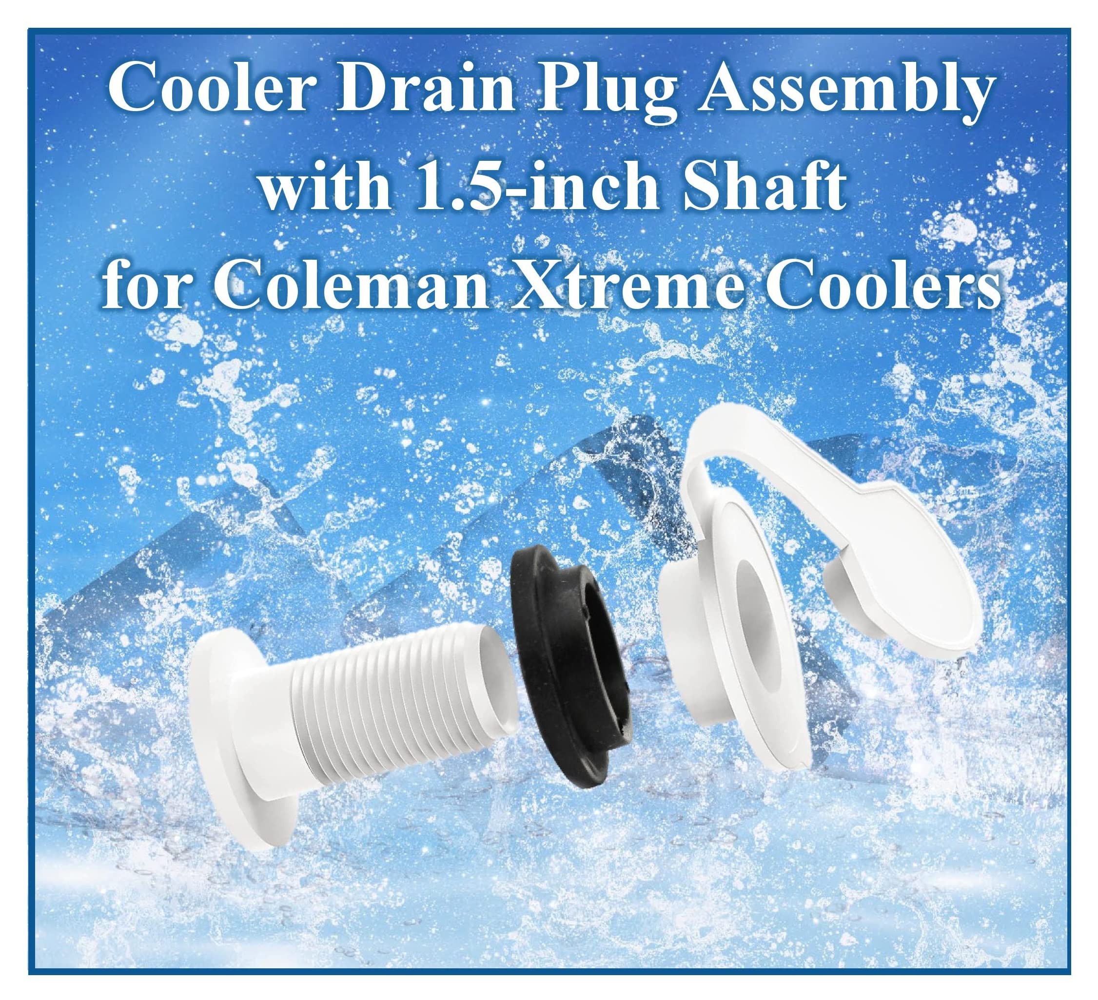 Aftermarket Black 1.5'' Shaft Cooler Drain Plug Assembly For Coleman Xtreme Coolers 50 Qt, 58 Qt, 82 Qt 5010005241 (2)