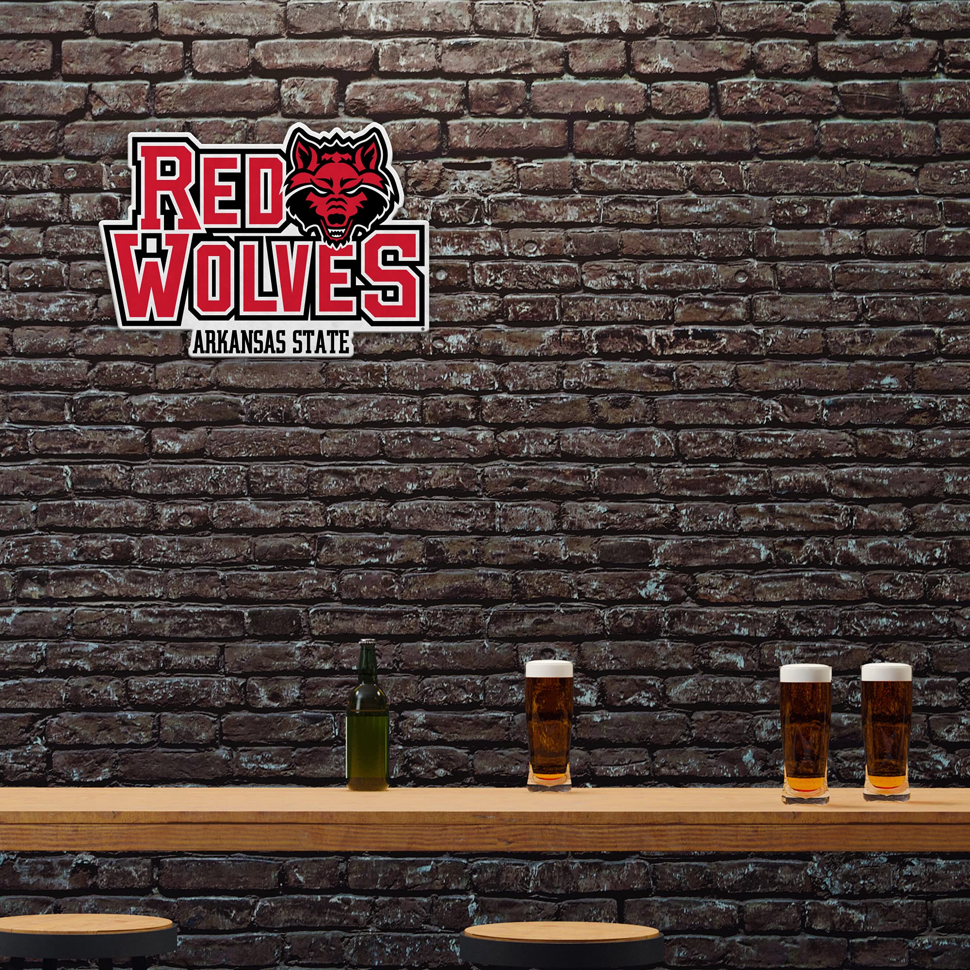 Rico Industries Ncaa Arkansas State Red Wolves Primary Shape Cut Pennant - Home And Living Room D  Cor - Soft Felt Ez To Hang