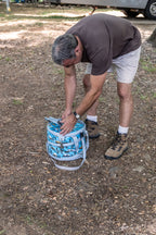 Camco Life Is Better At The Campsite Pop-Up Cooler, Sketch Design  Features A Water-Resistant Interior And Built-In Bottle Opene