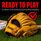 Franklin Sports Baseball And Softball Glove - Field Master - Baseball And Softball Mitt Tan, 12''