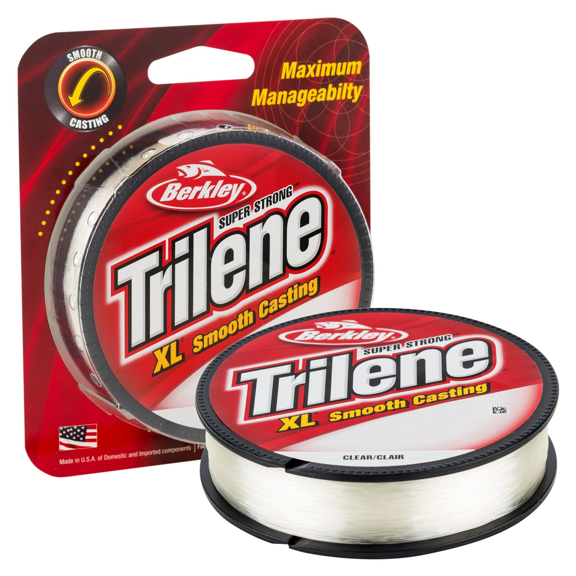 Berkley Trilene Xl, Clear, 6Lb | 2.7Kg, 330Yd | 301M Monofilament Fishing Line, Suitable For Freshwater Environments