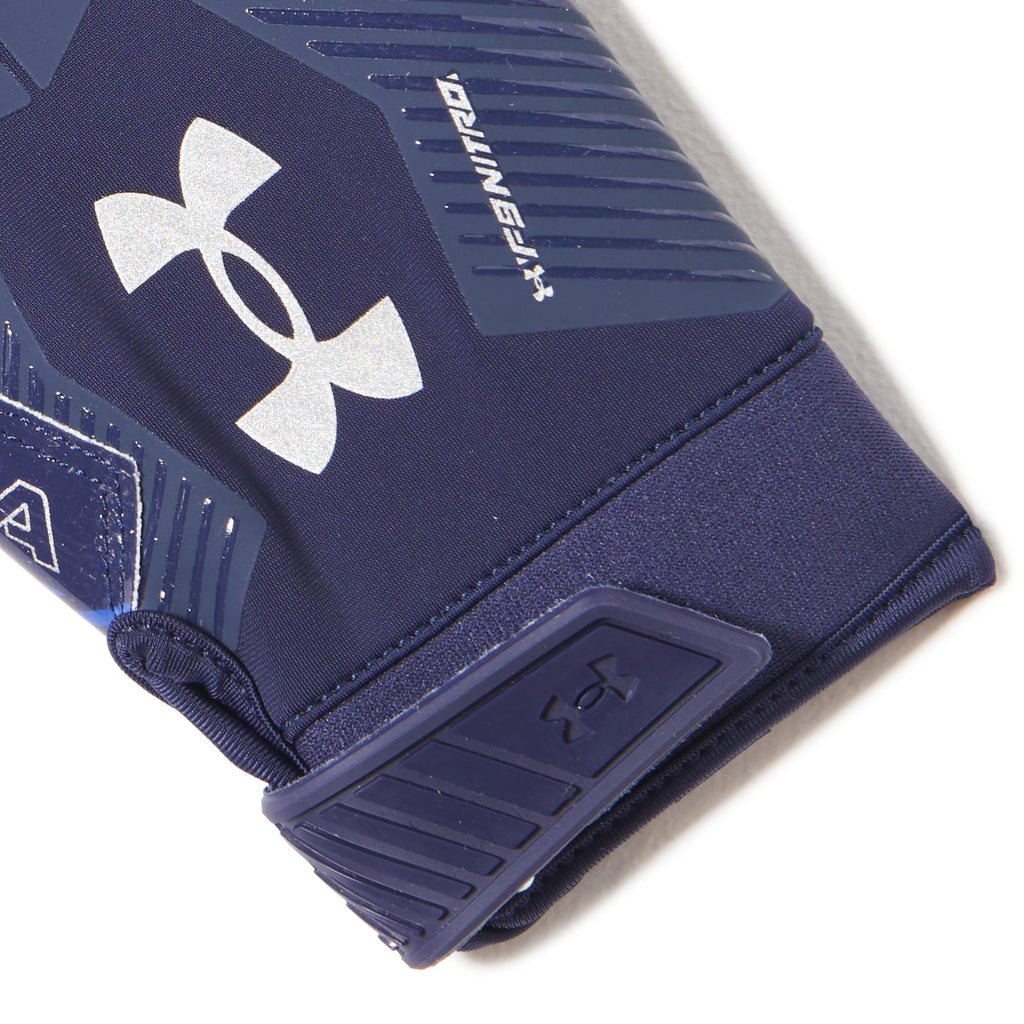 Under Armour Men'S F9 Nitro Football Gloves, (410) Midnight Navy/Cobalt Legacy/Metallic Silver, Xx-Large