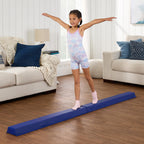 Best Choice Products 8Ft Folding Floor Balance Beam 2-Panel For Gymnastics Practice, Exercise - Royal Blue