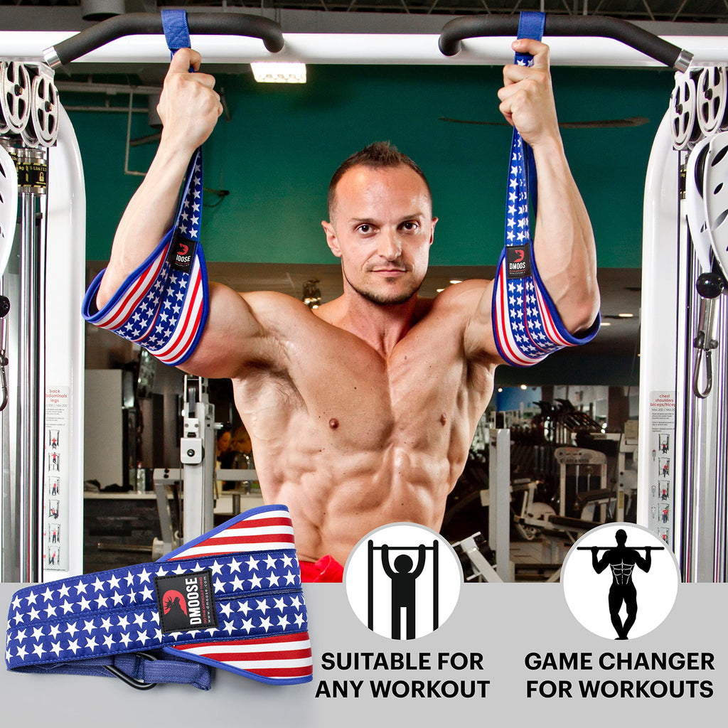 Dmoose Ab Straps For Abdominal Muscle Building, Arm Support For Ab Workout, Hanging Ab Straps For Pull Up Bar Attachment, Ab Exe