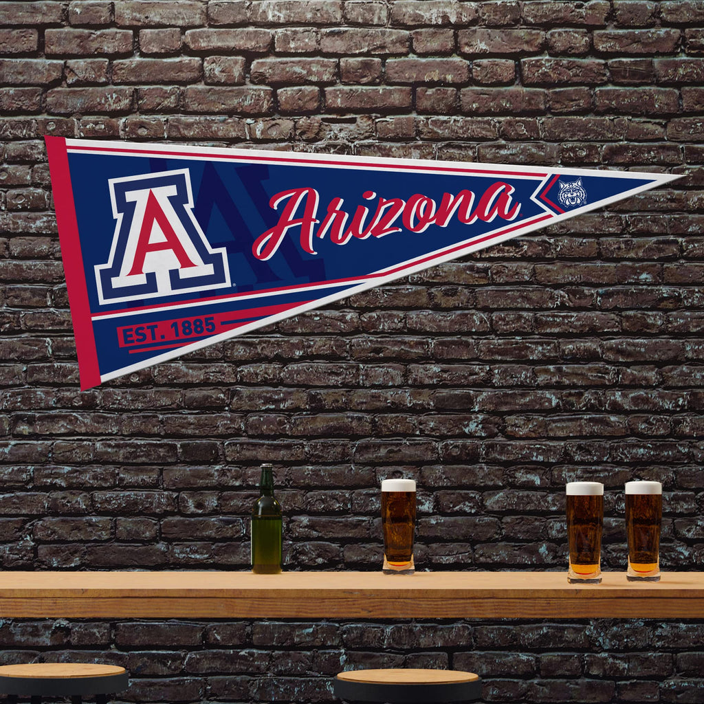 Rico Industries Ncaa Arizona Wildcats Classic 12'' X 30'' Felt Wall D  Cor Pennant - Great For Home/Bed Room/Man Cave D  Cor