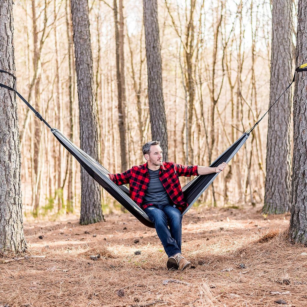 Elk Single Hammock With Tree Straps For Outdoor Camping, Hiking, Backpacking And Travel - Compact, Portable And Lightweight Para