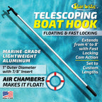 Star Brite Extending Boat Hook - Telescoping, Floating, Multi-Purpose - Extends From 4.5 Ft. (137 Cm) To 8 Ft. (243 Cm) (040609)