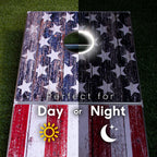 Gosports Led American Flag Cornhole Set, Regulation Size