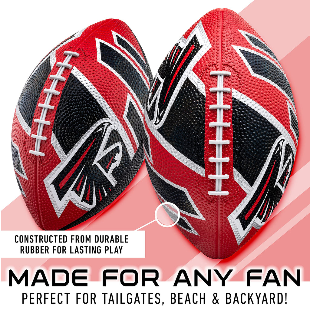 Franklin Sports Nfl Atlanta Falcons Football - Youth Football - Mini 8.5'' Rubber Ball - Perfect For Kids - Team Logos And Color