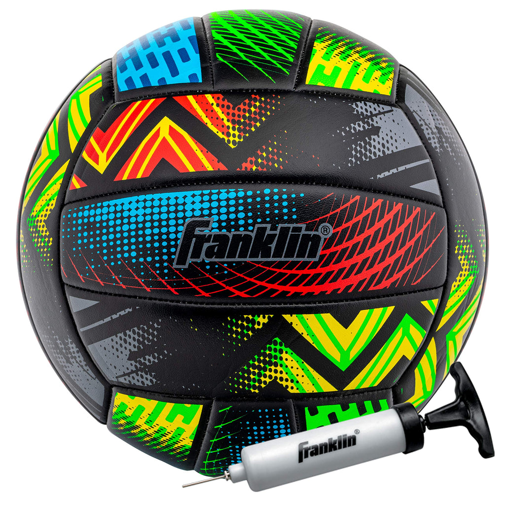 Franklin Sports Mystic Volleyball - Outdoor + Beach Volleyball - Backyard And Beach Ball Set - Synthetic Leather Cushioned - Air