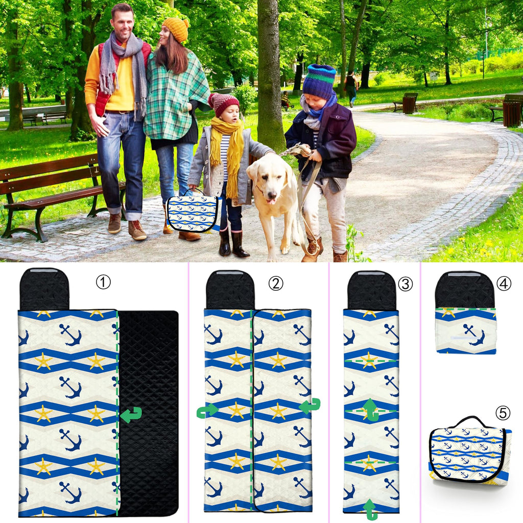 Poedist Extra Large Picnic Blanket Waterproof,80X 80Foldable Machine Washable Beach Blanket,Outdoor Blanket For 6-8 Adults,Suita