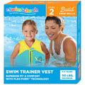 SwimSchool Swim Trainer Vest, Flex-Form Design, Padded Shoulders and Adjustable Safety Strap, Easy On & Off, Medium/Large, Up to