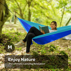 Durable Hammock 400 Lb Capacity - Lightweight Nylon Camping Hammock Chair - Double Or Single Sizes W/ Tree Straps And Attached C