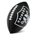 Franklin Sports Nfl Las Vegas Raiders Football - Kids Foam Football - Soft Football - Mini Size - Perfect For Gameday - 8.5'' 3D