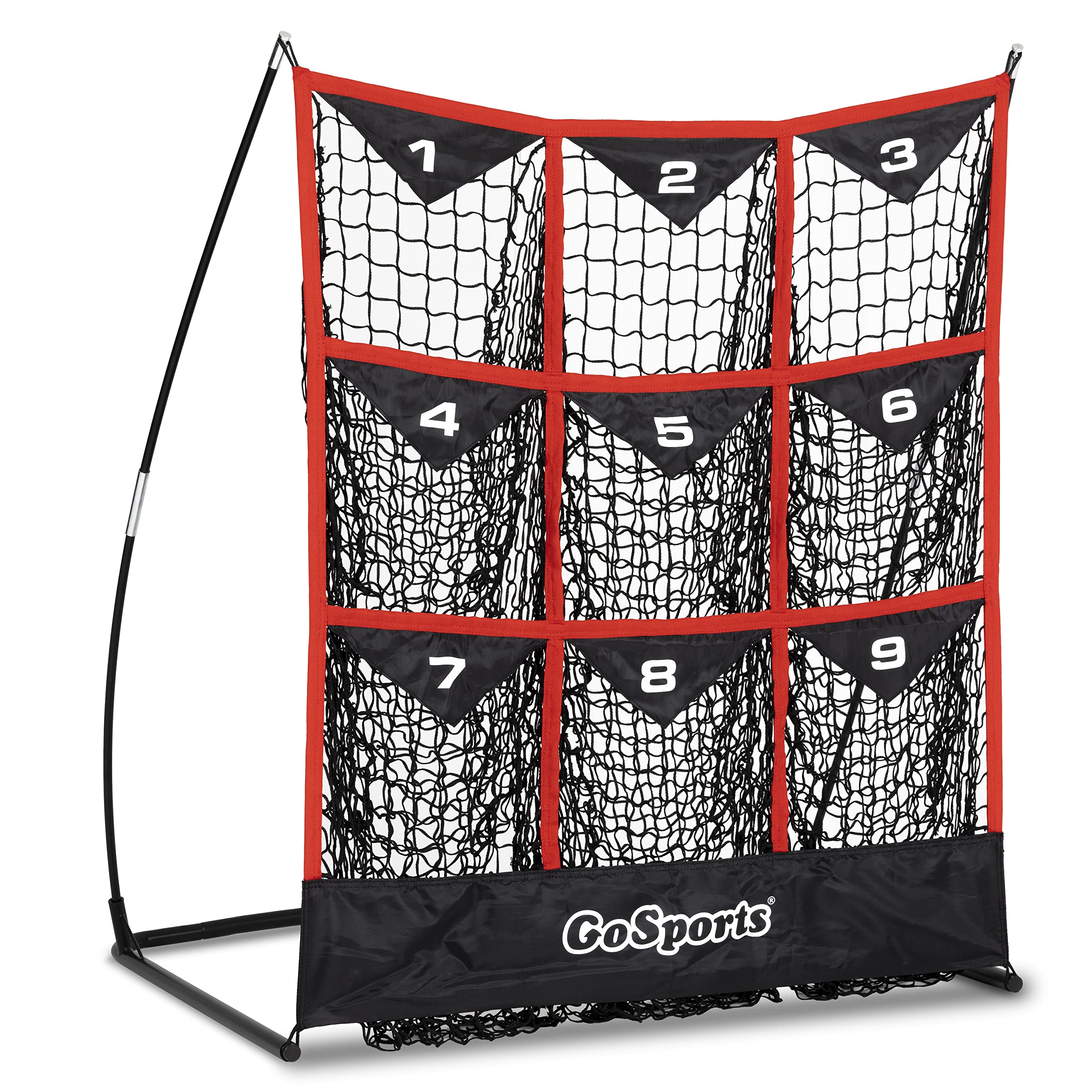 GoSports 9 Pocket Baseball and Softball Pitching Strike Zone Target Net - 49 x 42 Inches