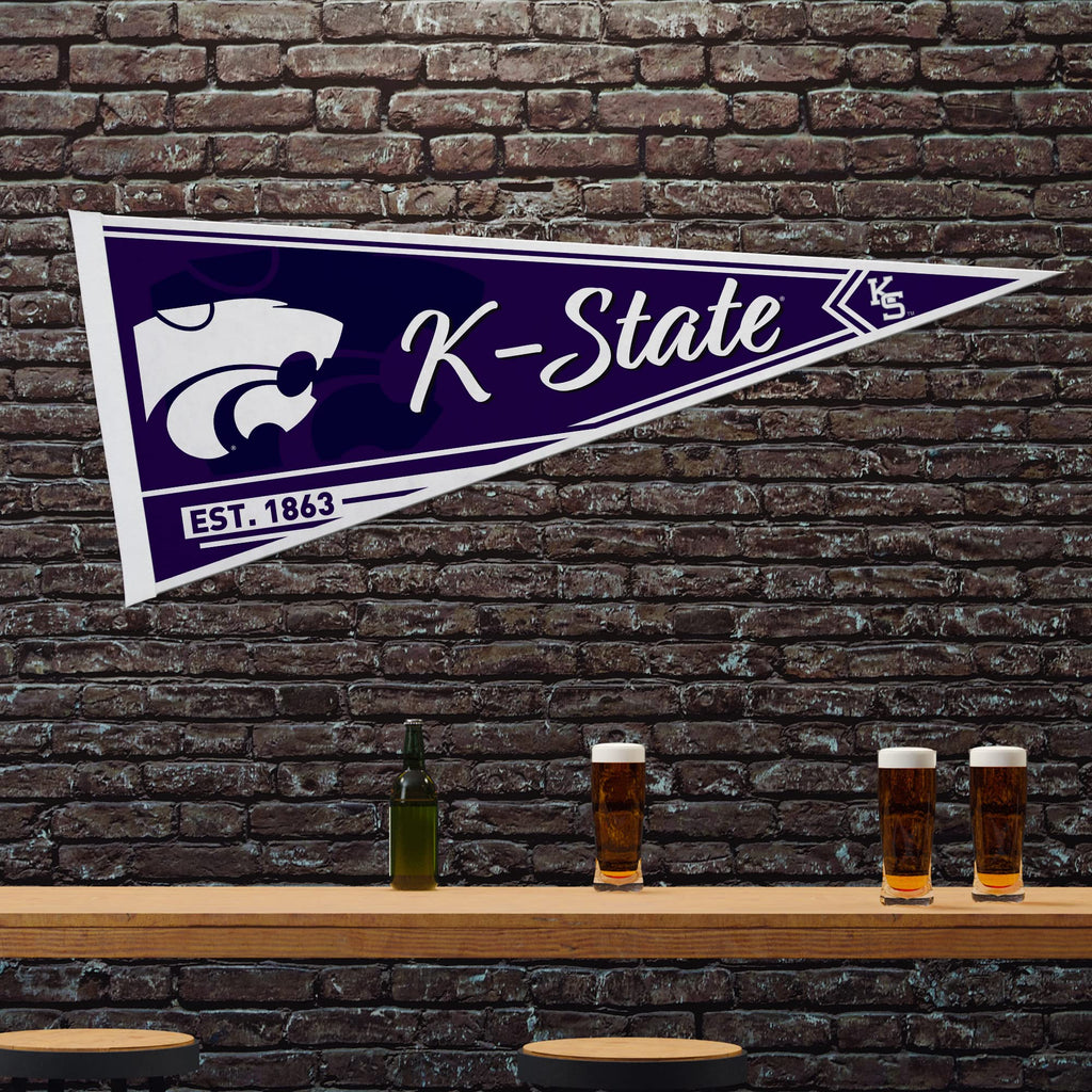 Rico Industries Ncaa Kansas State Wildcats - Ksu Classic 12'' X 30'' Felt Wall D  Cor Pennant - Great For Home/Bed Room/Man Cave