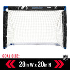 Franklin Sports Unisex Teen Franklin Sports Tampa Bay Lightning Mini Hockey Set Knee Hockey Goal Ball 2 Hockey Stick Combo, Tamp