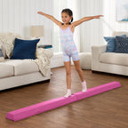 Best Choice Products 8Ft Folding Floor Balance Beam 2-Panel For Gymnastics Practice, Exercise - Pink