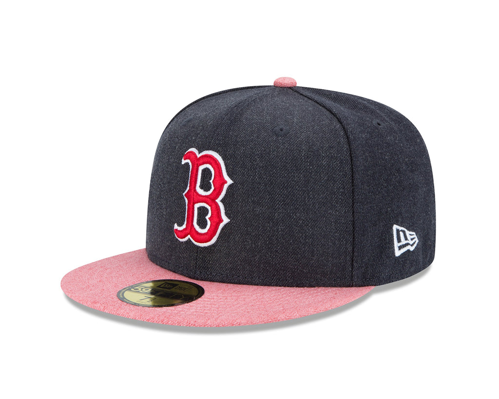 Mlb Boston Red Sox Heather Action 59Fifty Fitted Cap, 7, Navy