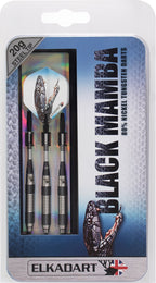 Elkadart Black Mamba 80% Tungsten Steel Tip Darts With Storage/Travel Case, 20 Grams