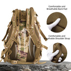 Aigear Tactical Backpack For Men, 25L Military Backpack, 3-Day Bug Out Bag For Camping Hiking Hunting With Molle System Army Day
