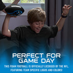 Franklin Sports Nfl Carolina Panthers Football - Kids Foam Football - Soft Football - Mini Size - Perfect For Gameday - 8.5'' 3D