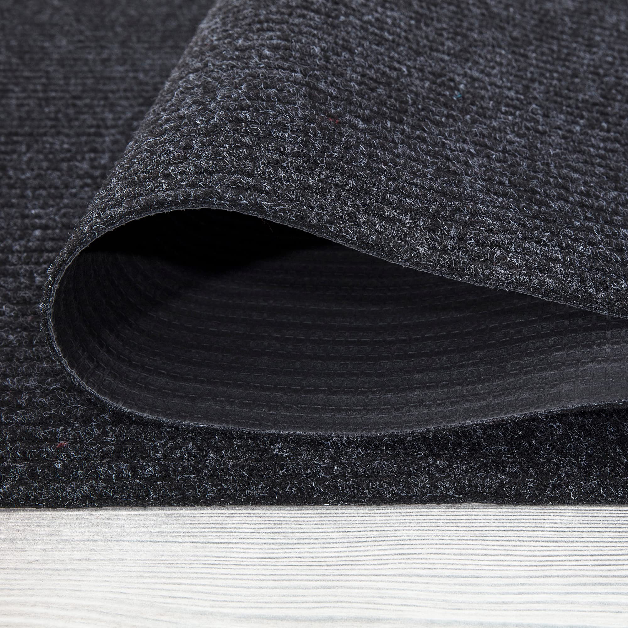 Scrape Rib Solid Design Non-Slip Rubberback 3X12 Indooroutdoor Waterproof Runner Rug For Hallway, Kitchen, Living Room, Garage,