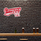 Rico Industries Ncaa Houston Cougars Distressed Shape Cut Pennant - Home And Living Room D  Cor - Soft Felt Ez To Hang