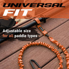 Gradient Fitness 2 Pack Kayak Paddle Leash, 5-8 Feet Stretchable Strap With Carabiner Secure Leash Lanyard Rope For Sup, Kayak,