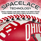 Franklin Sports Ohio State Foam Football - Youth Mini Football For Kids - 8.5'' Junior Soft Foam Ball - Spacelace Easy Grip Cove