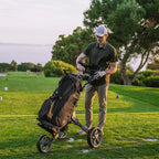Kvv 3 Wheel Foldable/Collapsible Golf Push Cart Ultra Lightweight Smallest Folding Size, New-Version Scorecard Holder Umbrella H
