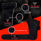 Fitness Force Ventilated Gym Gloves For Men With Built-In Wrist Support For Workouts Weightlifting Gloves Workout Gloves For Wom