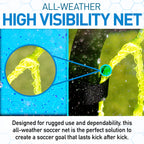 Franklin Sports Premier Steel- Folding Backyard Soccer Goal With All Weather Net - Kids Backyard Soccer Net - Easy Assembly - 6'